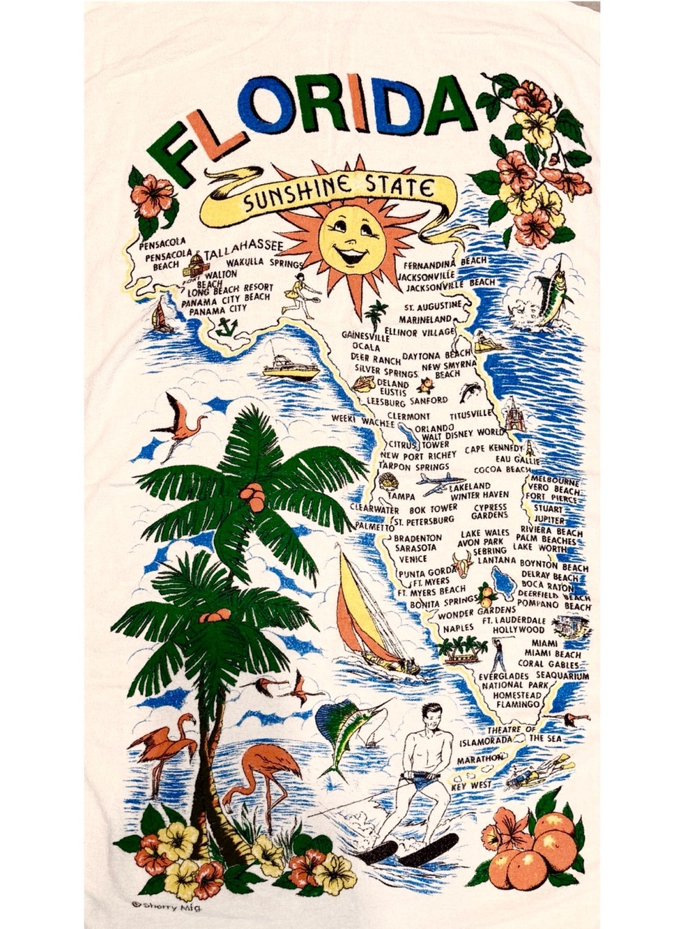 Two vintage beach towels- Florida and Guatemala.  Sewing project?